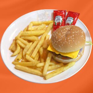 Fresh Beef Burger with Fries