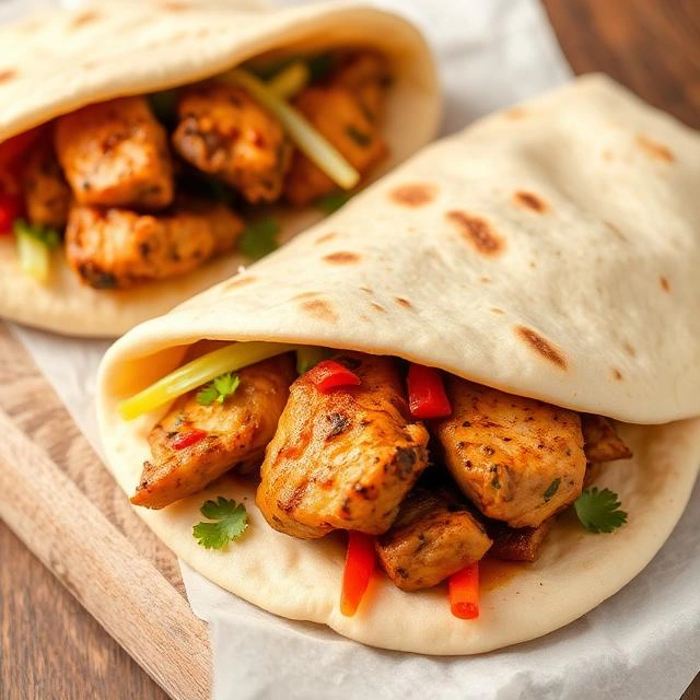 Arabic Shawarma Bread Explained: Pita, Saj, or Lebanese Bread? 2 Authentic chicken shawarma prepared with soft Lebanese bread and garlic sauce