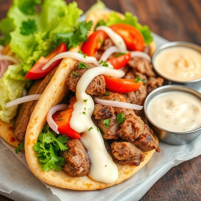 Why Freshly Grilled Shawarma Tastes Better Than Pre-Cooked Meat 3 Fresh chicken shawarma prepared with traditional Middle Eastern spices