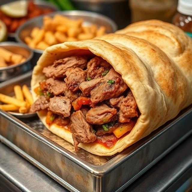 What Makes Authentic Arabic Shawarma Different from Regular Shawarma? 1 Fresh authentic Arabic shawarma slowly roasting on a vertical rotisserie with traditional Middle Eastern spices.